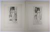 Collection of approximately 70 prints, including etchings and wood engravings.